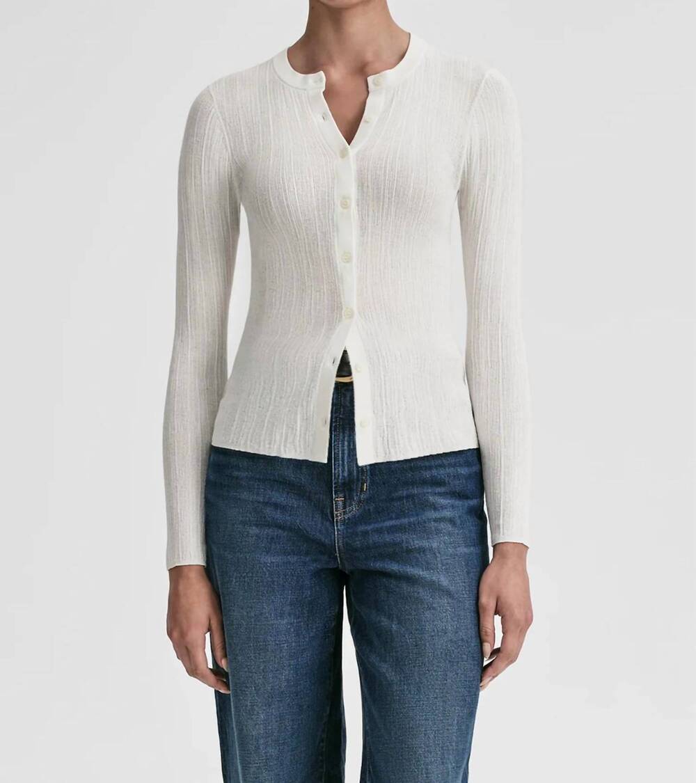 NEW A.L.C. fisher cardigan in white